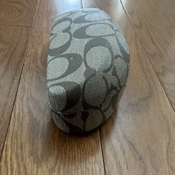 Coach Eyeglass Case Hard Clam Shell Logo Glasses or Sunglasses Khaki/Brown - Picture 6 of 7